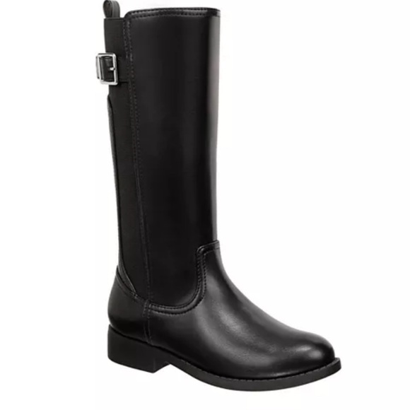 INC Little Girls Mckenzie Tall Riding Almond Toe Boots  11 New with Box Black - Picture 1 of 7